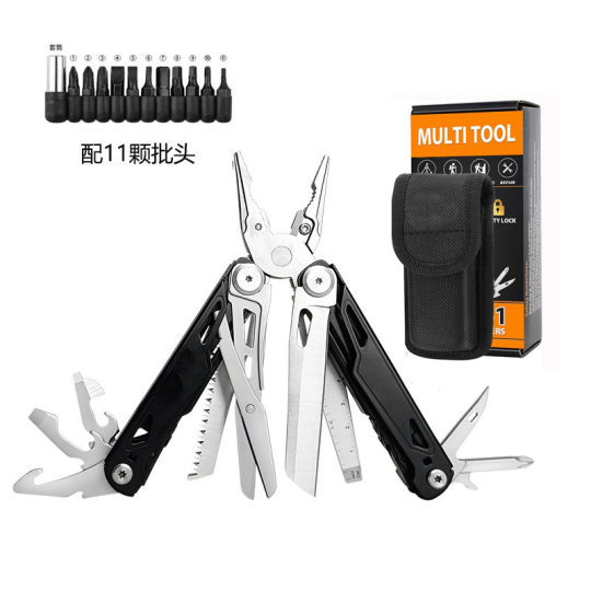 Cross-border explosion 28 in 1 outdoor all-steel folding tool pliers camping equipment EDC pocket tool multi-function pliers