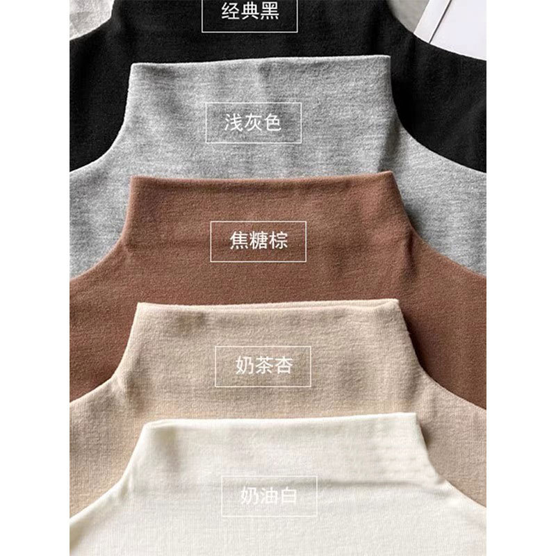 Morning Collar [Thickened Version] [De Rong 1X1 Composite Silver Fox Velvet] De Rong Half High Collar Women's Slim Fit for Autumn and Winter