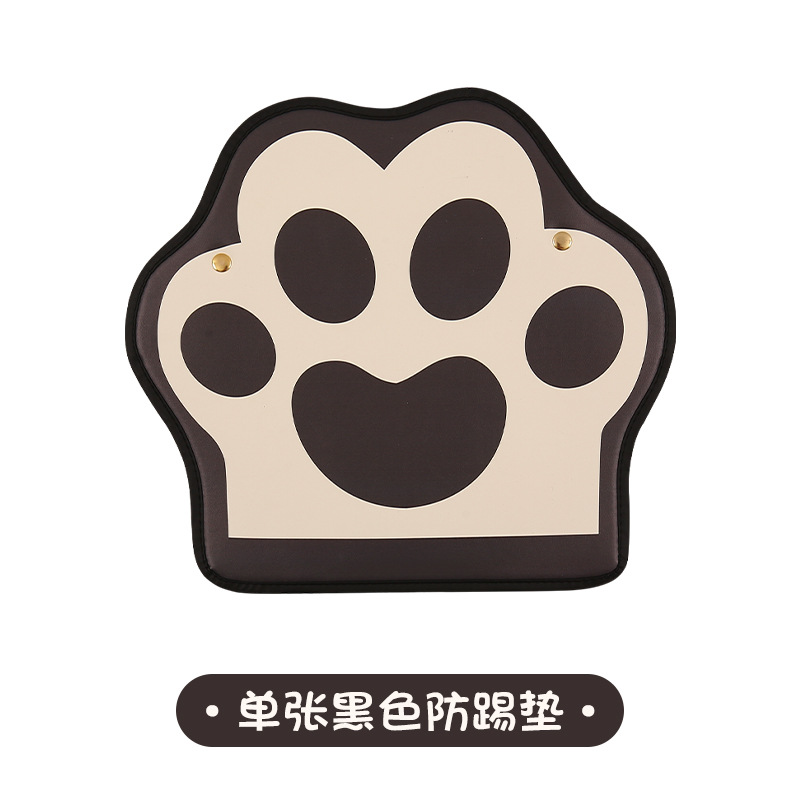 Universal – Cute Cat Paw Chair back anti-kick pad - short-cat-paw-anti-kick-pad-black