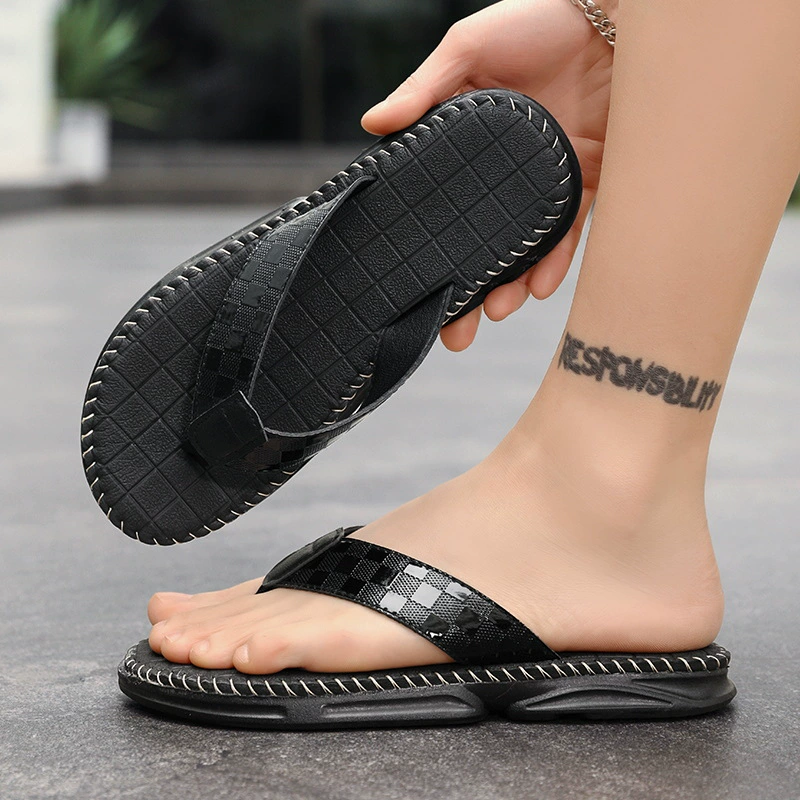 Summer beach high flip flops, comfortable trend slippers platform, footwear