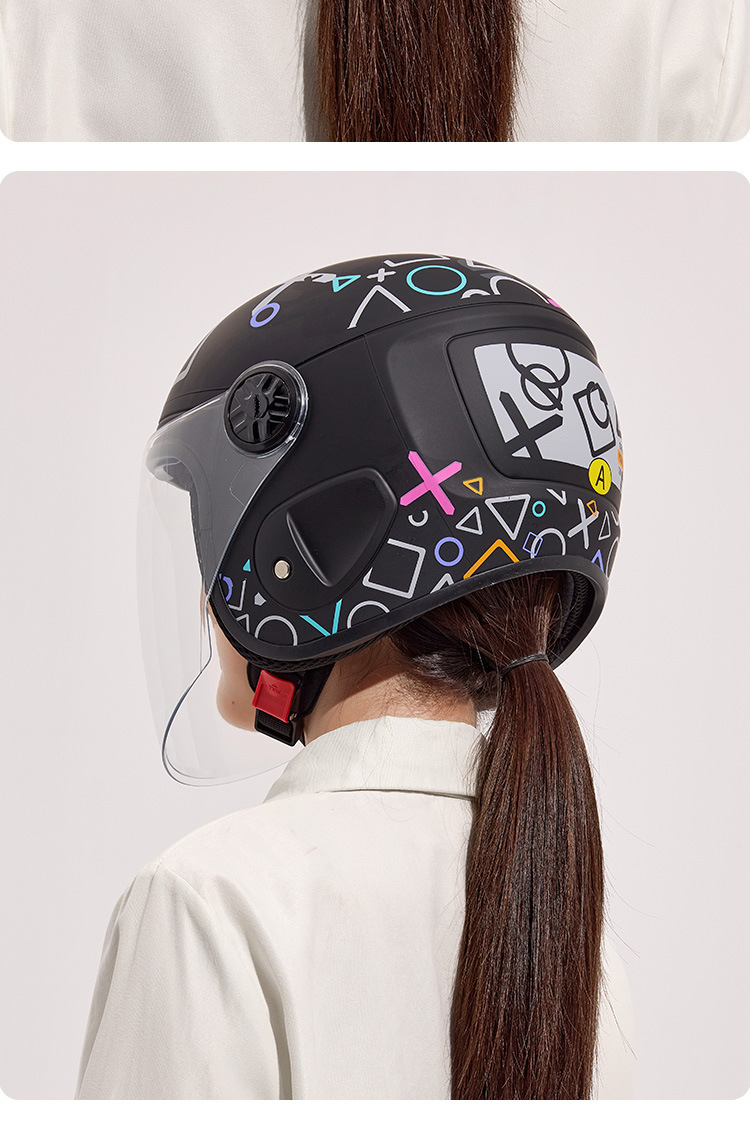 Foreign Trade Specializes in Electric Vehicle Helmets, Unisex Electric Motorcycle Helmets, Autumn and Winter Cold-Proof and Warm-Keeping Winter Safety Helmets