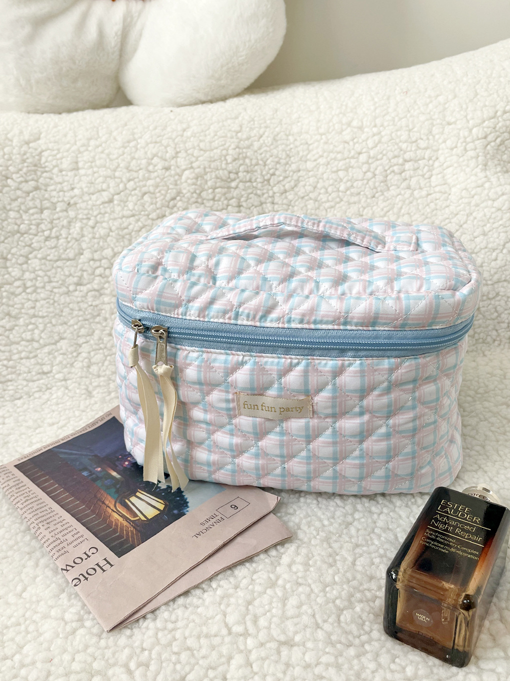 Suministro transfronterizo de Amazon/coreano ins estilo floral bolsa de cosméticos bolsa de almacenamiento de bolsa de lavado de viaje portátil de gran capacidad