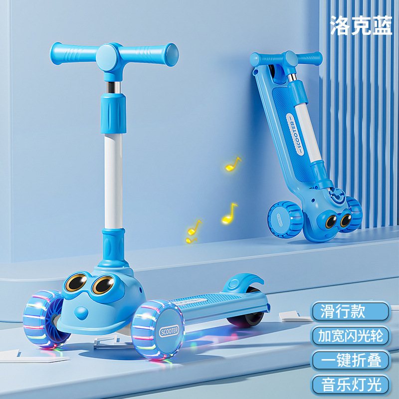 Scooter para niños 1-3-6-12 años, el bebé tres en uno puede sentarse en un niño resbaladizo, tesoro femenino, coche de princesa