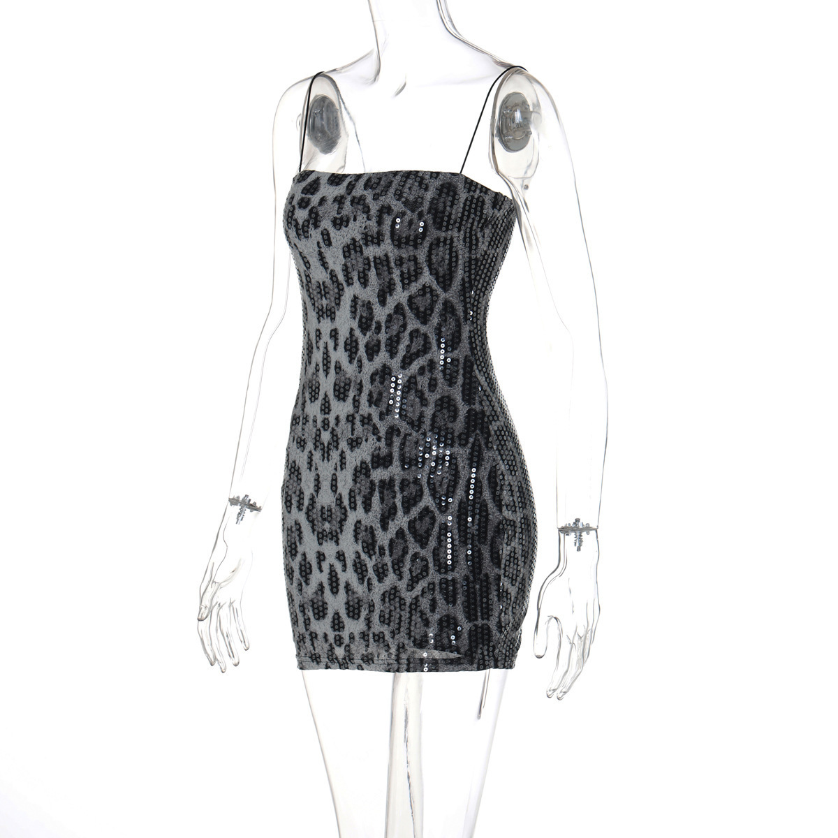 ChicShe 2025 Spring Summer New Fashion Printed Street Style Nightclub Versatile Strap Sequin Dress Wholesale_voghion.com