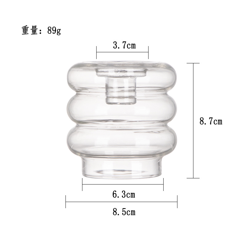 Círculo transparente candelabro