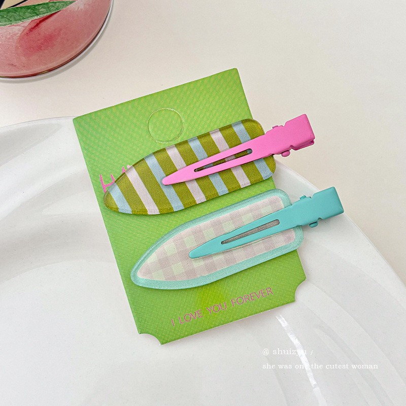 Flores rosadas pinzas de cabello 2025 nueva dulce frente lateral de la mujer frange pinzas de cabello rotas lindas pinzas de boca de pato sin marcas