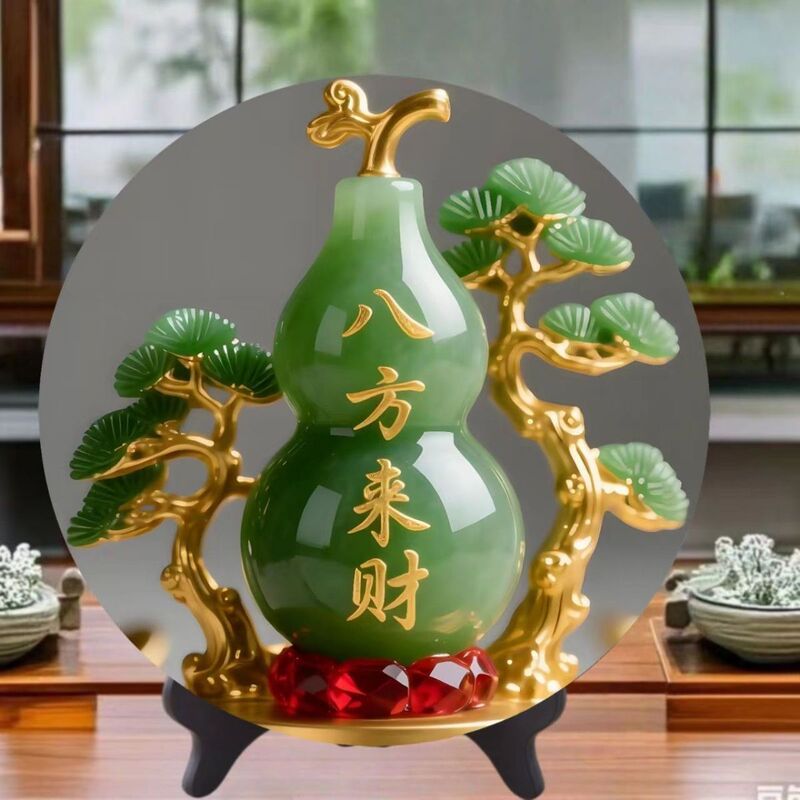 Auspicious Jade Fortune-Attracting Photo Frame for Home Decoration, Wealth Transfer, Desktop Display, Home Decor Gg