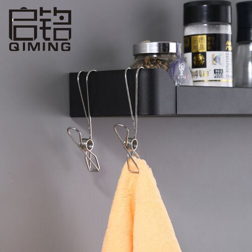 Stainless steel clip with hook wire clip drying clothes clip fixed windproof spring clip document with hook clip