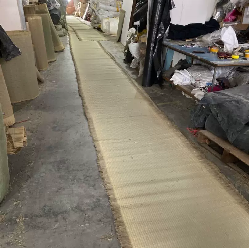半成品草席批发榻榻米垫面料引苜草门幅90cm95厘米整卷蔺草席培