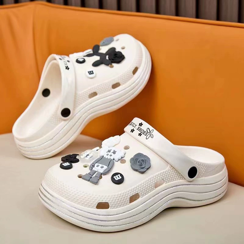 Симпатичные мультяшные пещерные туфли противоскользящие тапочки женские летние сандалии на улице