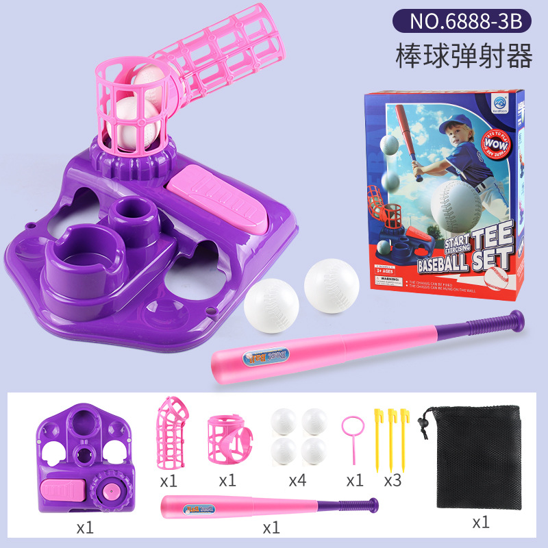 Juguetes deportivos de ocio para niños con un botón de lanzamiento de béisbol lanzador de pies para interiores y exteriores juego de béisbol deportivo
