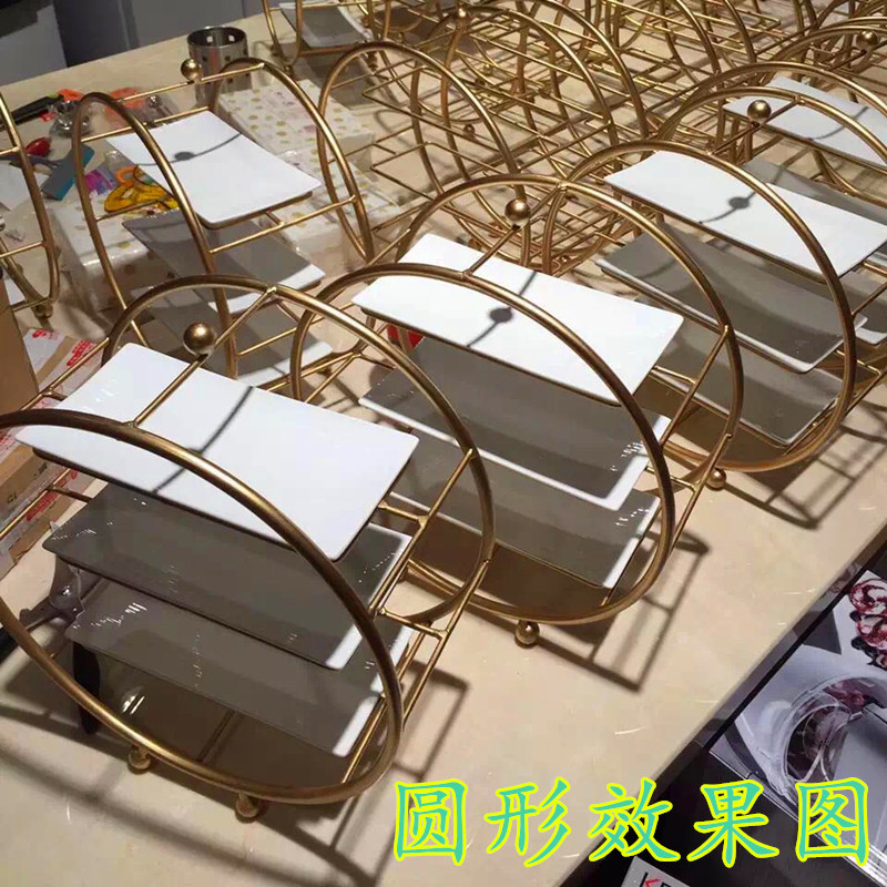 Soporte de exhibición de postre occidental decoración de la boda accesorios de postre bandeja de pastel de mesa estante de postre de té