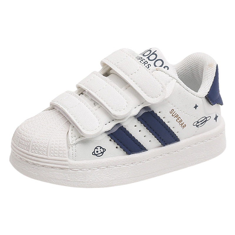 Zapatos de los niños del otoño de los nuevos niños zapatos blancos niñas zapatos de bebé Shell dedo del pie casual zapatos de los muchachos zapatilla de deporte