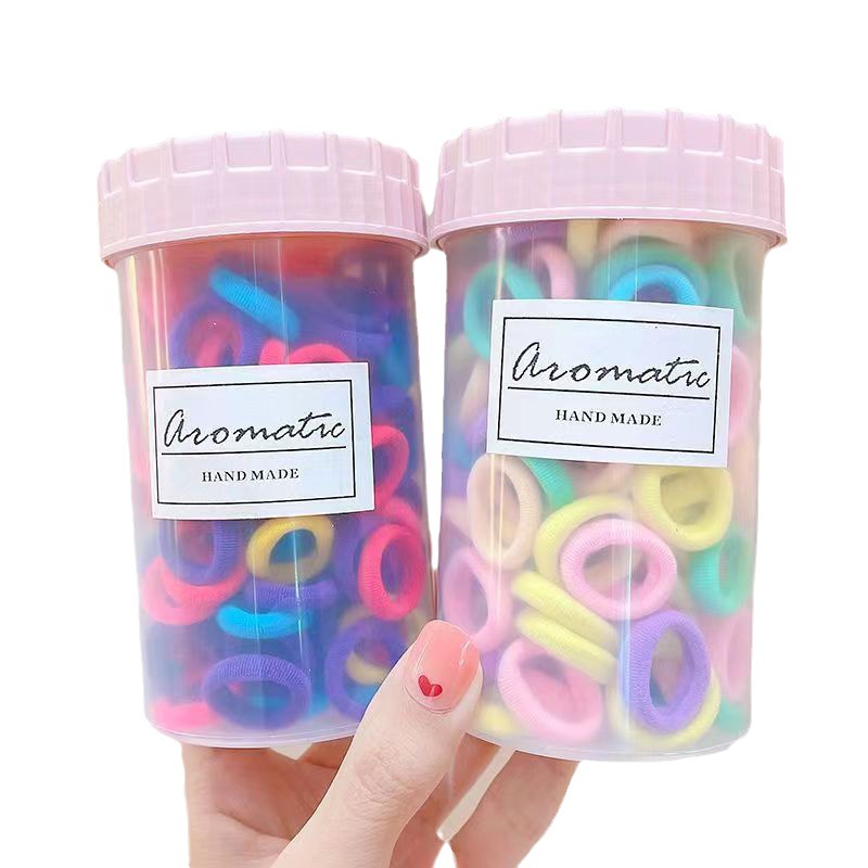 Los niños no lastiman el pelo de alta banda de goma elástica lindo color caramelo bebé niña banda de pelo cuerda de pelo Cola de Caballo anillo de toalla