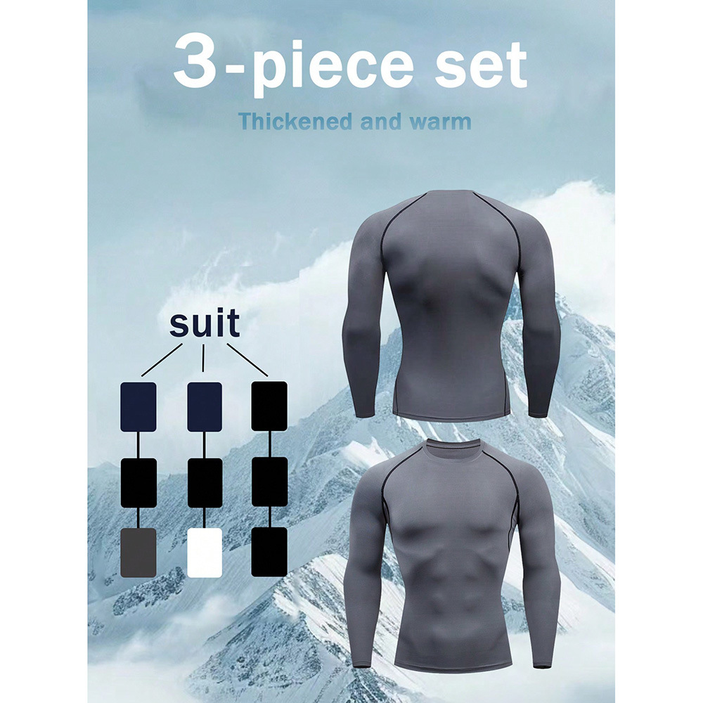 Men's Long Sleeve Sports Base Layer Breathable Quick Drying Top_voghion.com