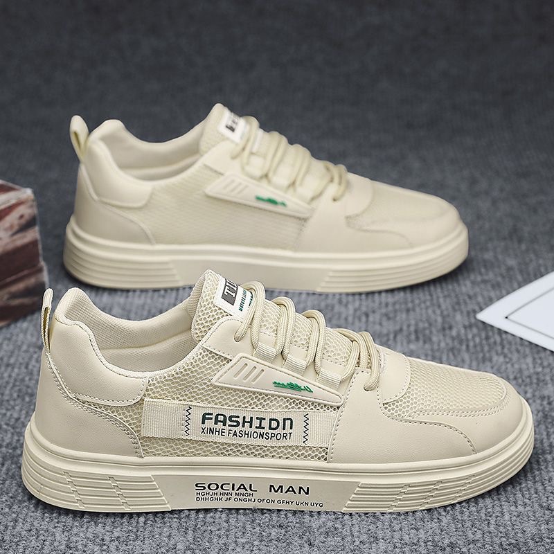 Zapatos de hombre 2024 nuevos zapatos blancos transpirables de verano tendencia versátil zapatos de malla zapatos deportivos casuales juveniles de moda