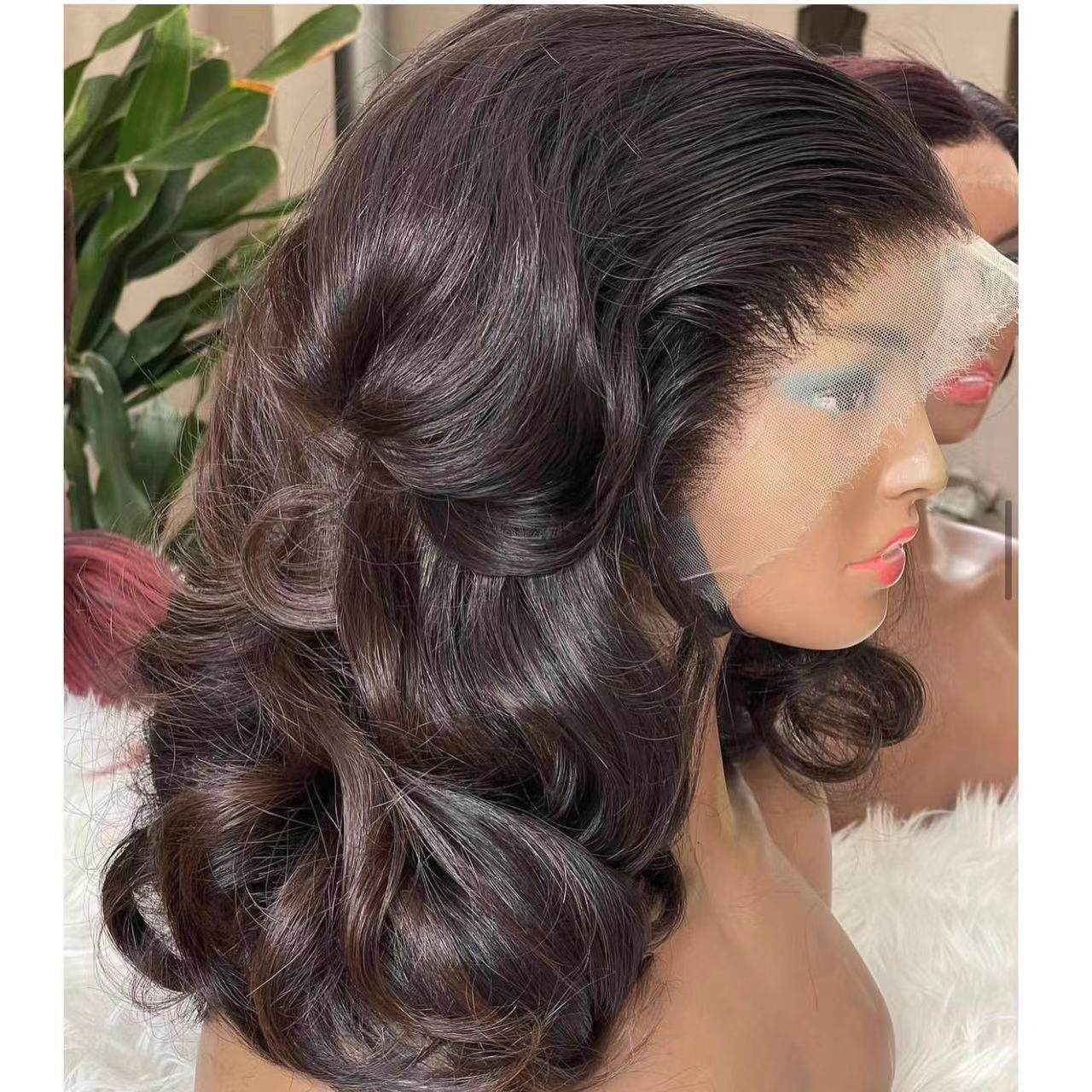 Antes de la peluca de encaje body corto rizado body humenhairlacefront wigs spot