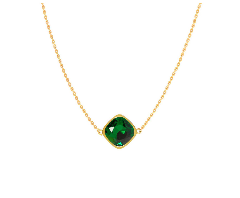 9g Weight Artificial Crystal Pendant Material Pendant Necklace Classification Titanium Steel Chain Material cable chain Chain Type 1 Piece Quantity Holiday, Daily Occasion Artificial Crystal, Titanium Steel Material Geometric Pattern All Seasons Season Unisex Gender Lady Style Lady Geometric Artificial Crystal Titanium Steel Cable Chain Pendant Necklaces Wholesale 12