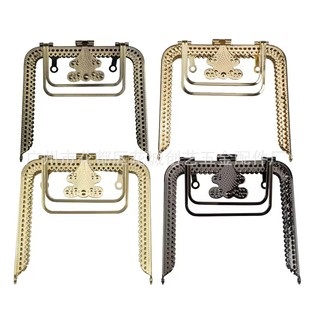 Spot 13cm Square Long-legged Floral Peacock Hand-held Gold Handle Gold Hardware Luggage Accessories
