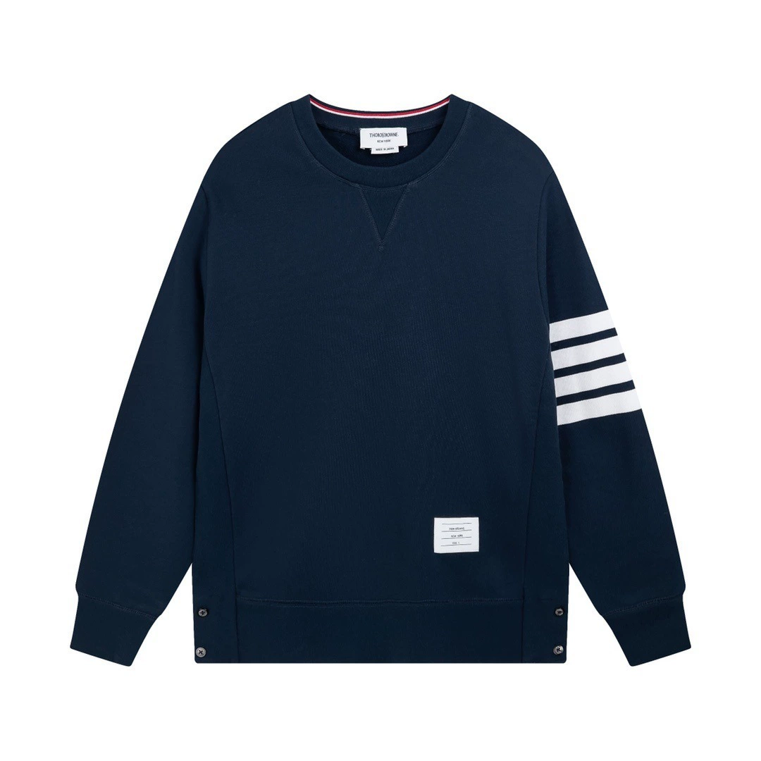 1.1 Правильная версия новой осени-зимы 2024 года Miu Miu Tom BLCG four-stripe круглый вырез TB худи куртка для мужчин и женщин