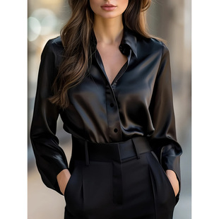 Q 76885LRetro satin sun shirt �͹ž�������r���W���羳��