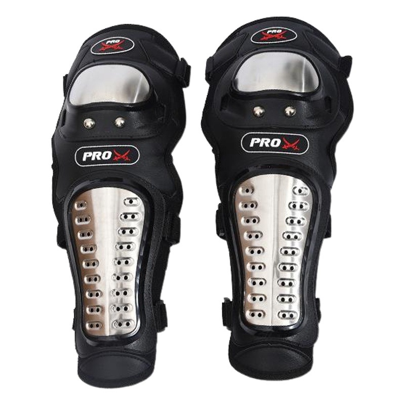 Motocicleta de acero inoxidable montar equipo de protección rodillera codo almohadilla de cuatro piezas fuera de la carretera suministros de equitación resistentes a caídas equipo de protección