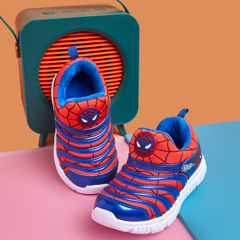 Zapatos deportivos de algodón de pelusa Xiaobo zapatos para bebés con suela suave antideslizante invierno zapatos para niños niñas niñas calentamiento orugas