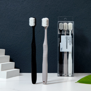 New Crystal box adult toothbrush 3 PCs household wide head fine soft hair toothbrush factory in stock wholesale