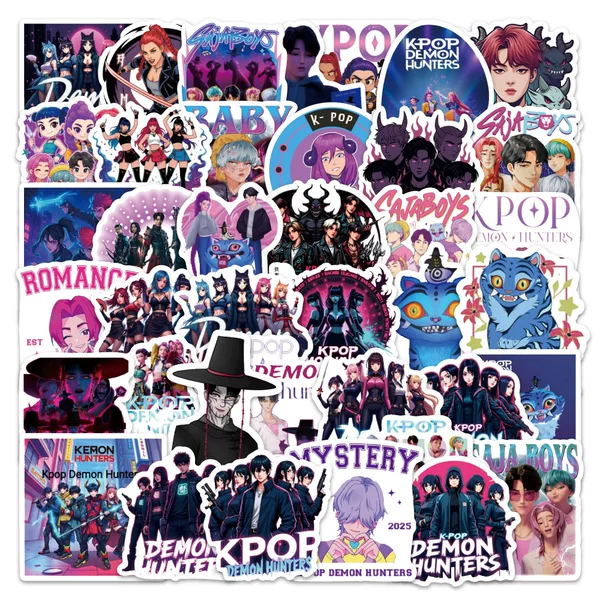 50 K-Pop Girl Group Anime Movie Cartoon Graffiti Stickers Cross-Border Decorative Luggage Stickers Wholesale