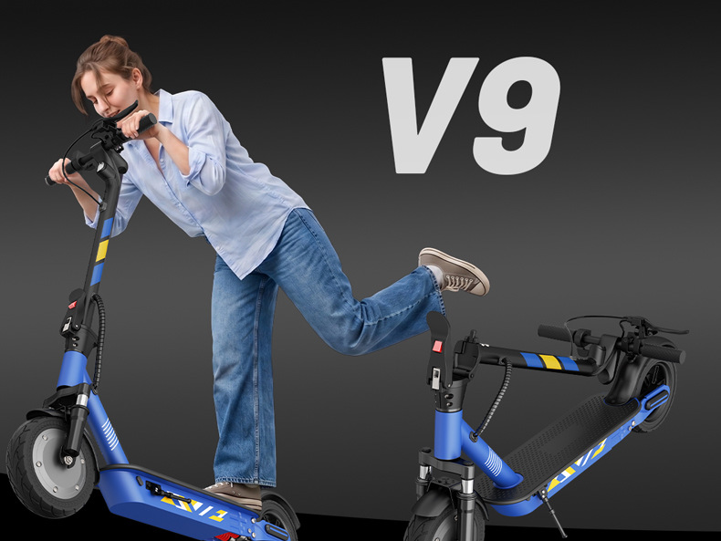 Overseas warehouse delivery of lightweight foldable electric scooters, cross-border electric scooters with honeycomb solid tires