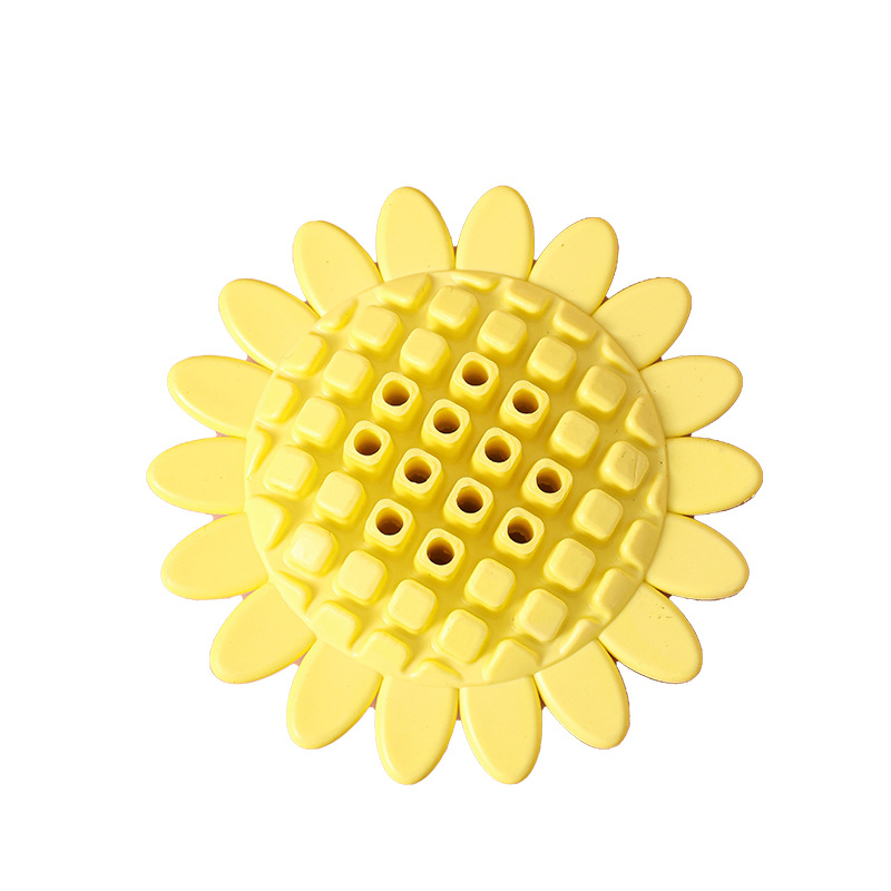 Juguete para mascotas Bola de fuga de comida para perros juguete de goma molar resistente a los mordiscos Limpieza de dientes de girasol pegamento de mordida transfronteriza Amazon