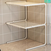 厨房桌面分层架台面置物架锅架神器橱柜锅具柜子收纳多层隔板断格