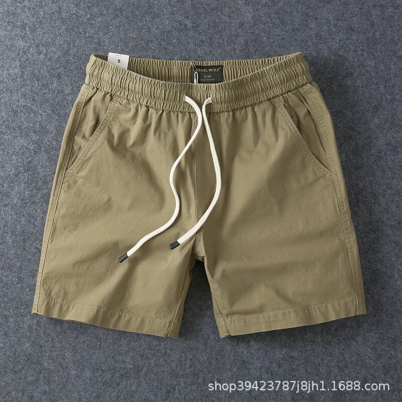 Summer New Foreign Trade Four-point Shorts Men's American Casual Trendy Elastic Three-point Sports Beach Pants Summer New Foreign Trade Four-point Shorts Men's American Casual Trendy Elastic Three-point Sports Beach Pants