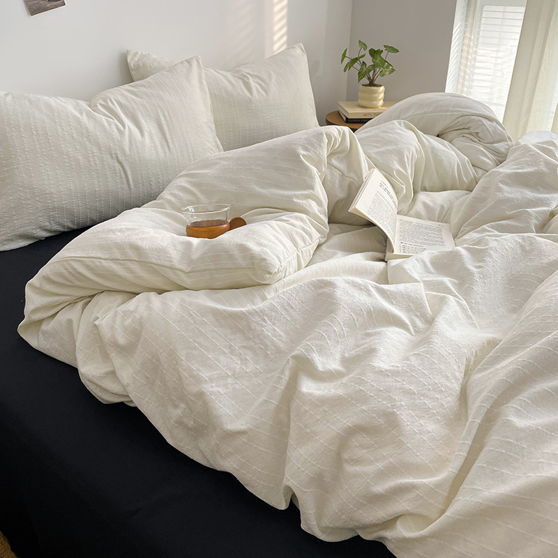Madre y bebé clase A cama de cuatro piezas de algodón puro desnudo dormir cation engrosado sábanas de cama dormitorio Kasa tres 4 piezas de cama