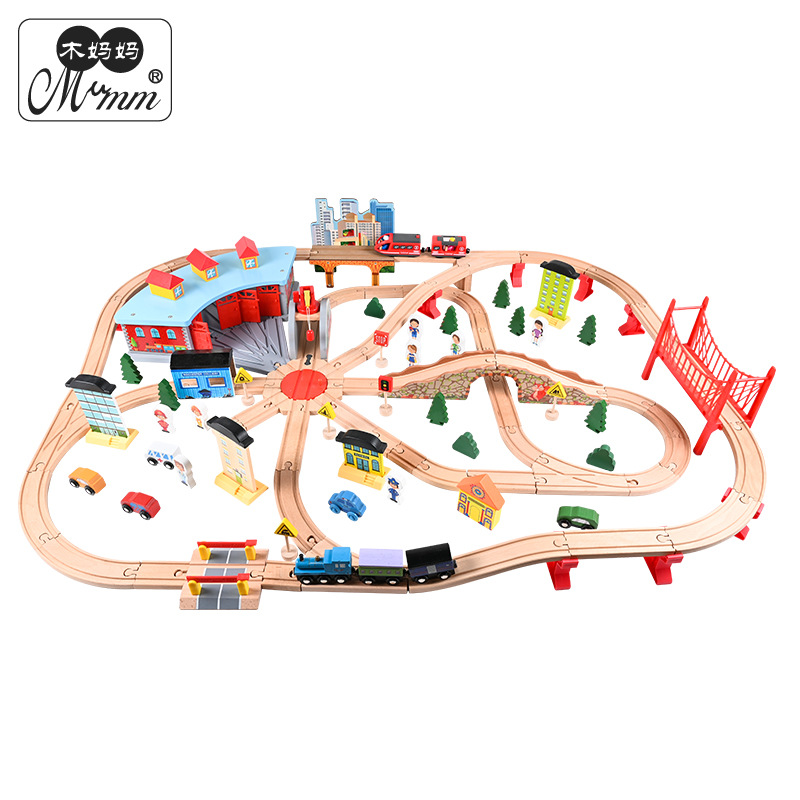 Montessori Educación Temprana Nueva pista juguetes educativos para niños pista coche padre-hijo interactivo mano-ojo coordinación juguetes de madera image 4