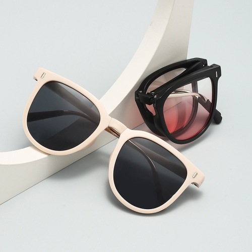 Jiao same style sunglasses, trending new generation foldable sunglasses, ultra-light sun protection sunglasses with high-end and versatile style for women
