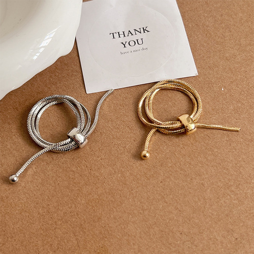 Gold chain ring for women, ins trend, light luxury, cool style, niche design, high-end index finger ring, adjustable ring