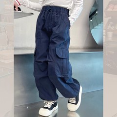女童洋气工装休闲裤2025年春秋季新款儿童宽松裤子中大儿童长裤子