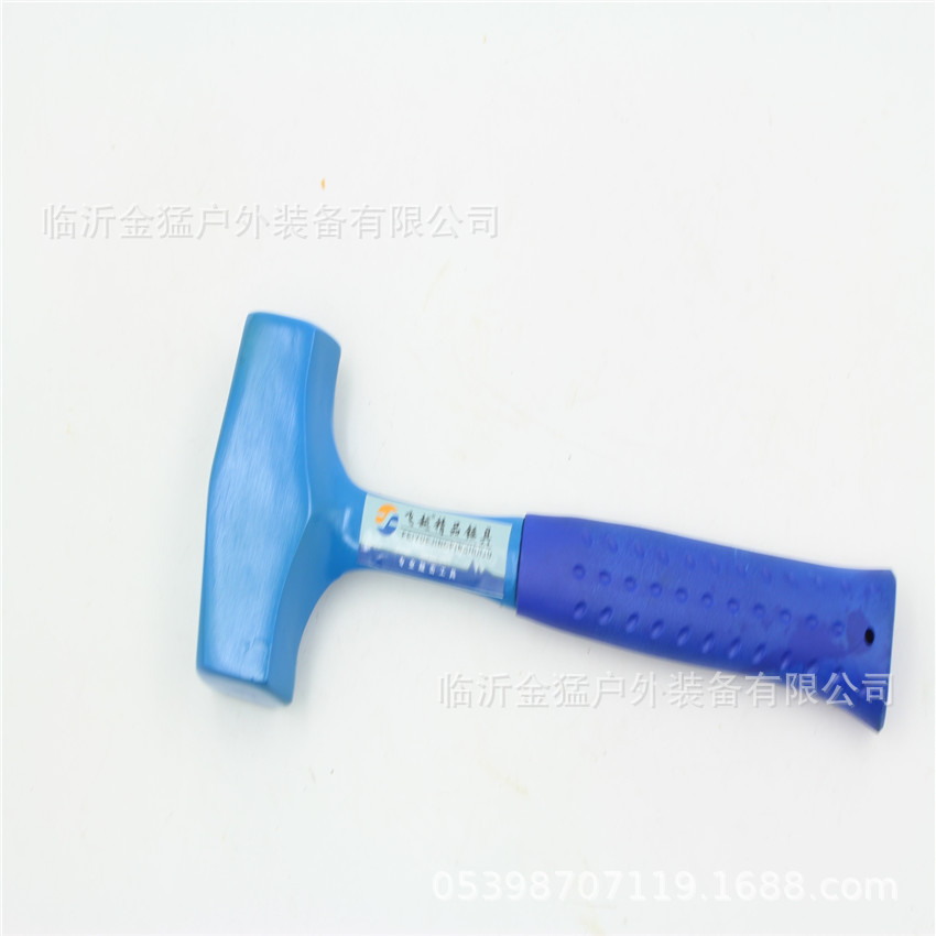 美式飞越一体锻打连体石工锤方头锤破斥锤铁榔头锤子连体锤