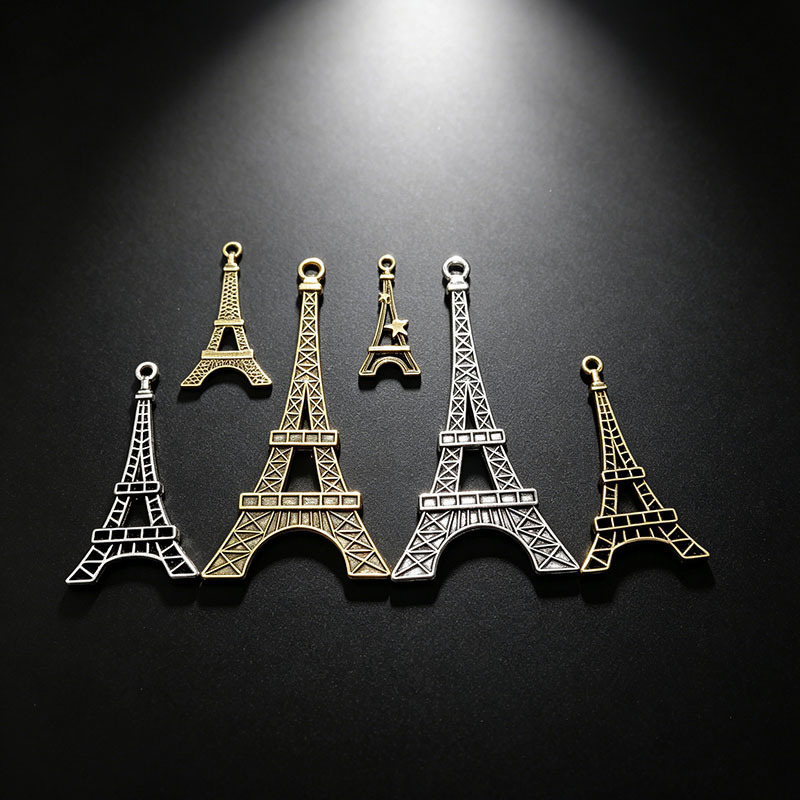 Vintage Eiffel Flat Iron Tower Handmade DIY Alloy Jewelry Accessories, Various Styles Mixed Batch Vintage Eiffel Flat Iron Tower Handmade DIY Alloy Jewelry Accessories, Various Styles Mixed Batch