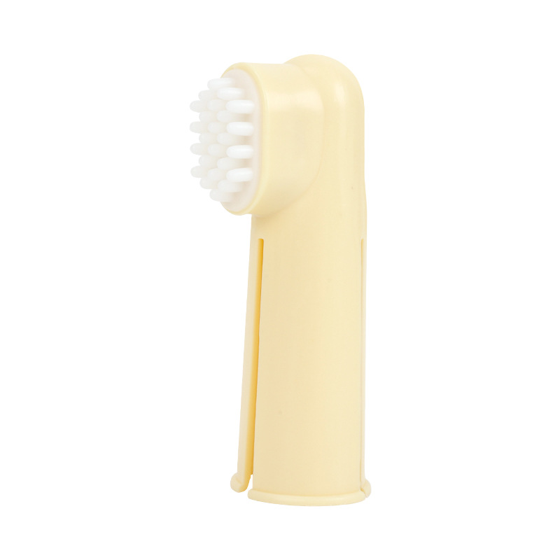 Inventario al por mayor mascotas dientes de limpieza de dedo cepillo de dientes de mango largo perros dientes orales cepillo de dedo cepillo de dientes fuente fábrica