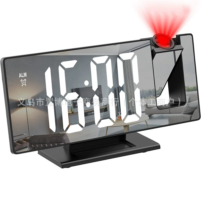 Проекционные часы, новые светодиодные креативные будильники, многофункциональные цифровые часы, автоматические светочувствительные цифровые часы, зеркальные настольные часы
