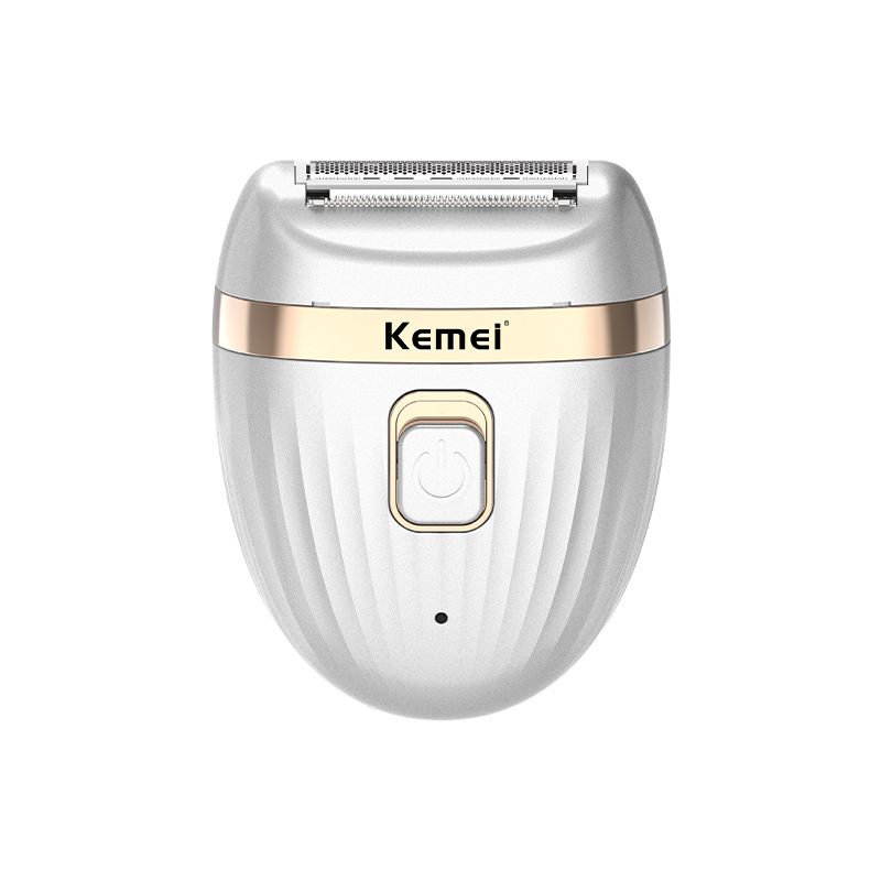 Afeitadora Eléctrica Kemei KM-393, Lavable, Dispositivo de Depilación Corporal para Mujer, Mini Afeitadora Portátil USB