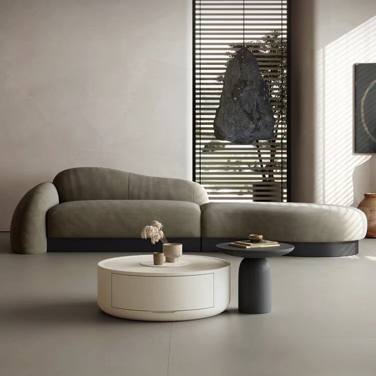 Italian Minimalist Curved Fabric Sofa Master Design Italian Fashion Creative Modern Simple Angle Pebble Sofa