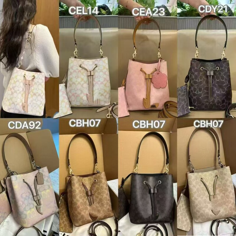 Cross-Border Direct Supply of C-House Rowan Bucket Bag, Large Capacity Handbag, Drawstring Crossbody Shoulder Bag, European and American Retro Style Cross-Border Direct Supply of C-House Rowan Bucket Bag, Large Capacity Handbag, Drawstring Crossbody Shoulder Bag, European and American Retro Style