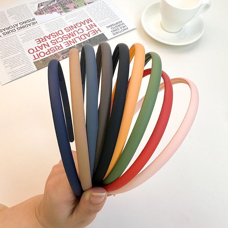0.8cm Thin Matte Hair Band Versatile Simple Hairband Korean Women's Headband for Face Washing Anti-Slip Hair Clip 0.8cm Thin Matte Hair Band Versatile Simple Hairband Korean Women's Headband for Face Washing Anti-Slip Hair Clip