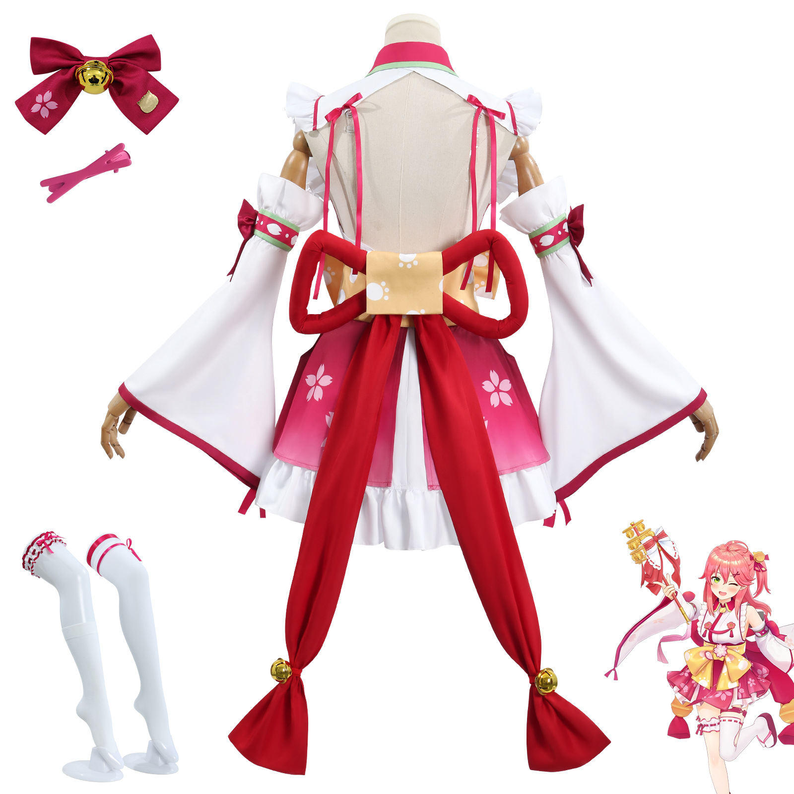 Vtuber Virtual Idol Cos Sakura Witch cosplay Secondary Cosplay Costume