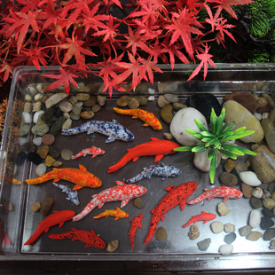 Simulated Realistic Fish DIY Micro Landscape Fish Tank Aquarium Koi Decoration Cross-Border Resin Crafts Ornaments