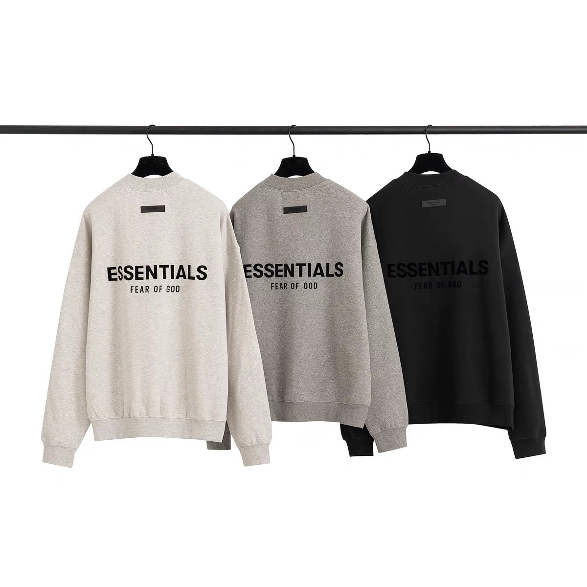 FOG ESSENTIALS八季22SS植绒圆领卫衣宽松休闲印花