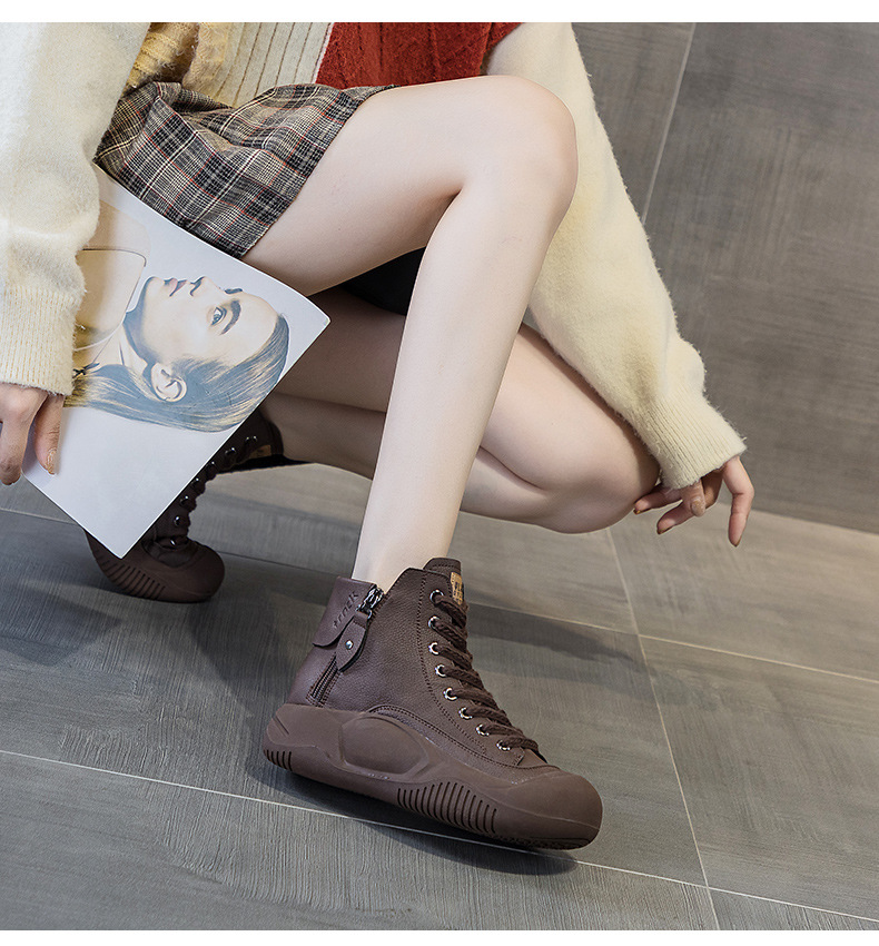 Women's Dad 2026 Autumn New Retro Lightweight Trendy Platform Thick-soled Height-increasing Casual Fashion Women's Shoes_vogvips.com